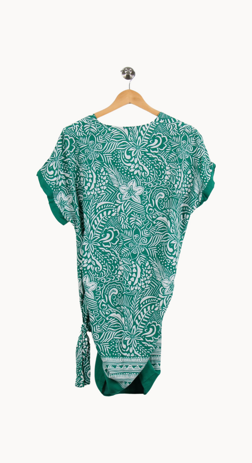 Robe Courte Verte et Blanche - Taille L/40 de la marque La Fée Maraboutée | PARAD67168 - Vendu par Paradigme - Image 2