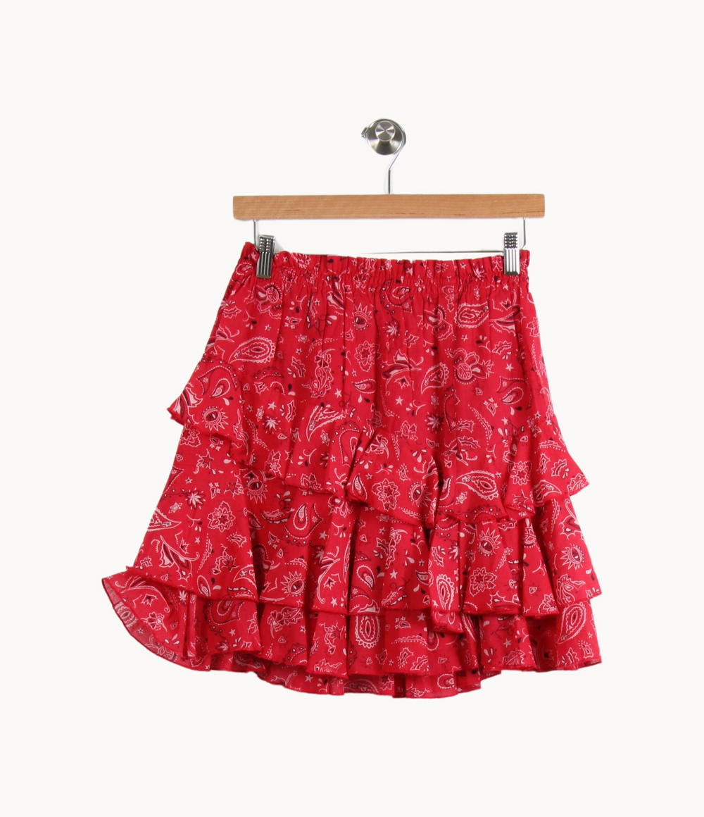 Jupe Volantée Rouge - Taille L/40 de la marque Bérénice | PARAD65092 - Vendu par Paradigme - Image 4