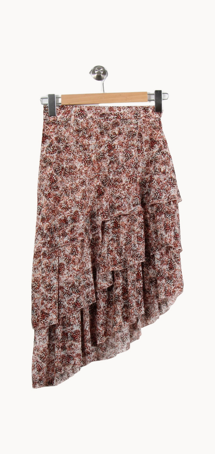 Jupe Asymétrique Marron - Taille XS/34 de la marque IKKS | PARAD69080 - Vendu par Paradigme - Image 4