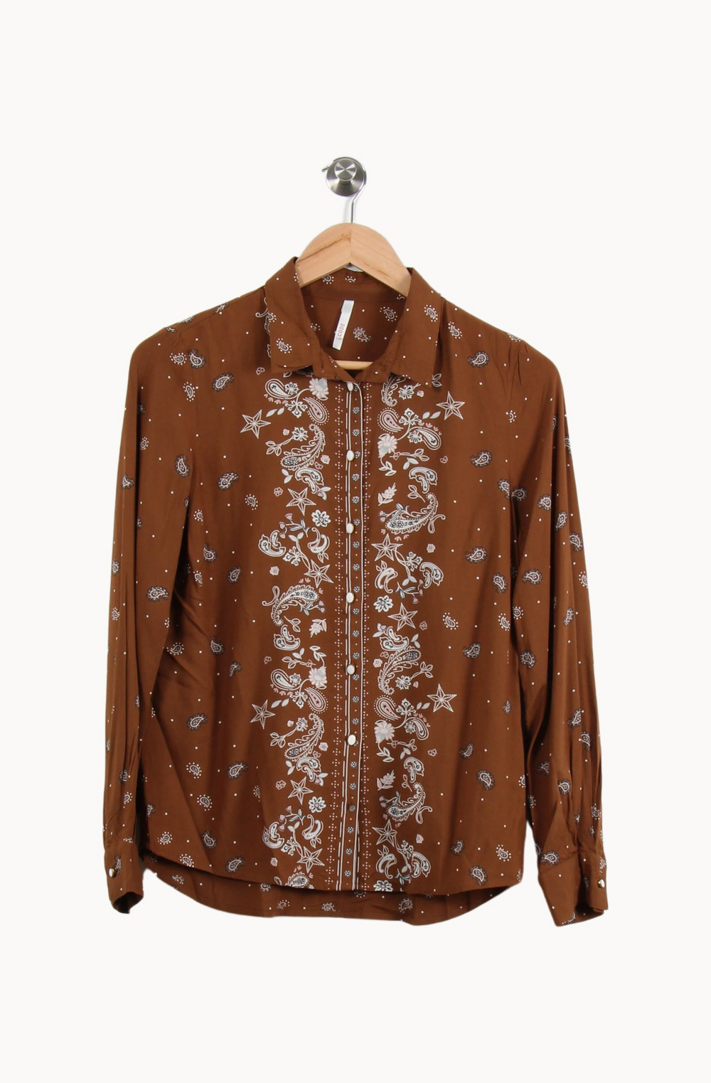 Chemise Marron et Blanche - Taille XS/34 de la marque I.Code | PARAD67339 - Vendu par Paradigme - Image 2