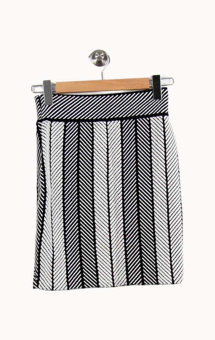Jupe Courte Noire et Blanche - Taille S/36 de la marque Maje | PARAD37952 - Vendu par Paradigme - Image 4