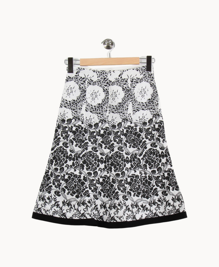Jupe Midi Blanche et Noire - Taille XS/34 de la marque Caroll | PLY0788 - Vendu par Paradigme - Image 4