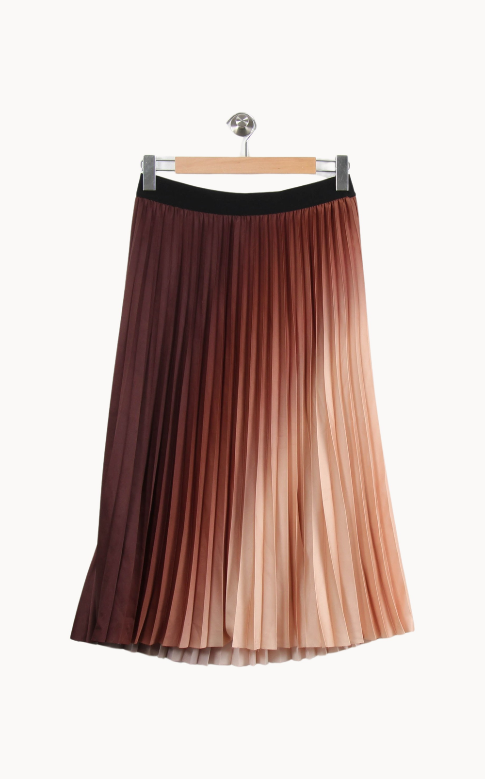 Jupe Plissée Marron et Beige - Taille L/40 de la marque Gerard Darel | PARAD52145 - Vendu par Paradigme - Image 2