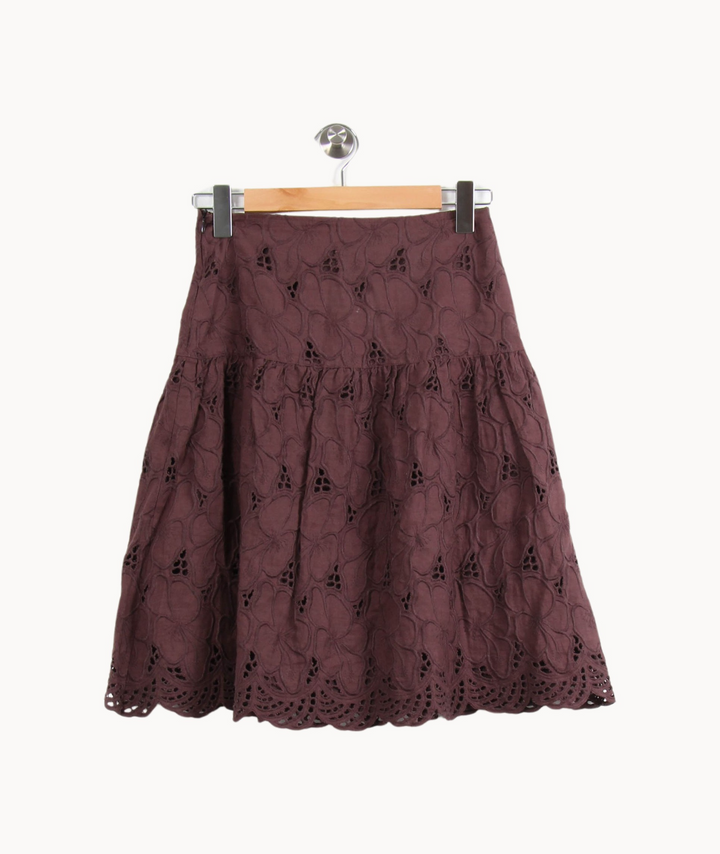 Jupe Courte Marron - Taille S/36 de la marque Caroll | PARAD39884 - Vendu par Paradigme - Image 4
