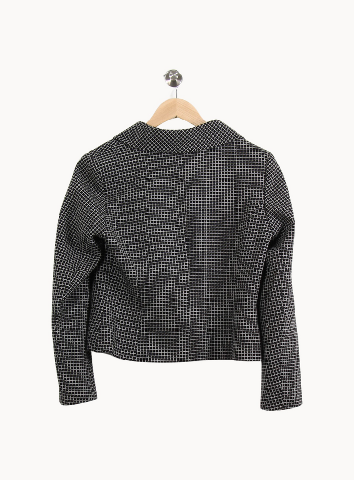 Veste Carreaux Noire et Blanche - Taille L/40 de la marque Maison 123 | RVLI0982 - Vendu par Paradigme - Image 4