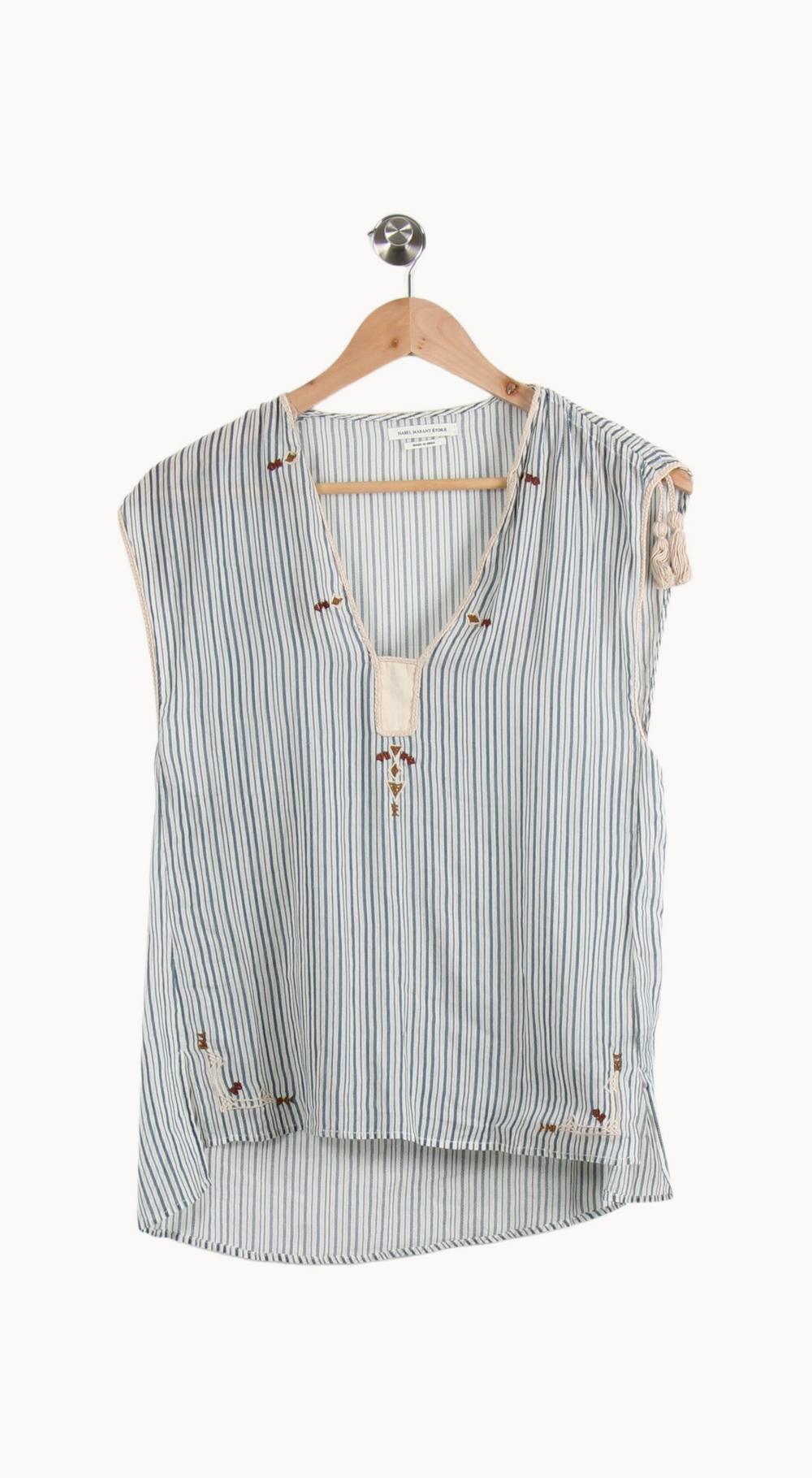 Blouse Rayée Bleu et Blanc - Taille XS/34 de la marque Isabel Marant étoile | PARAD65234 - Vendu par Paradigme - Image 2