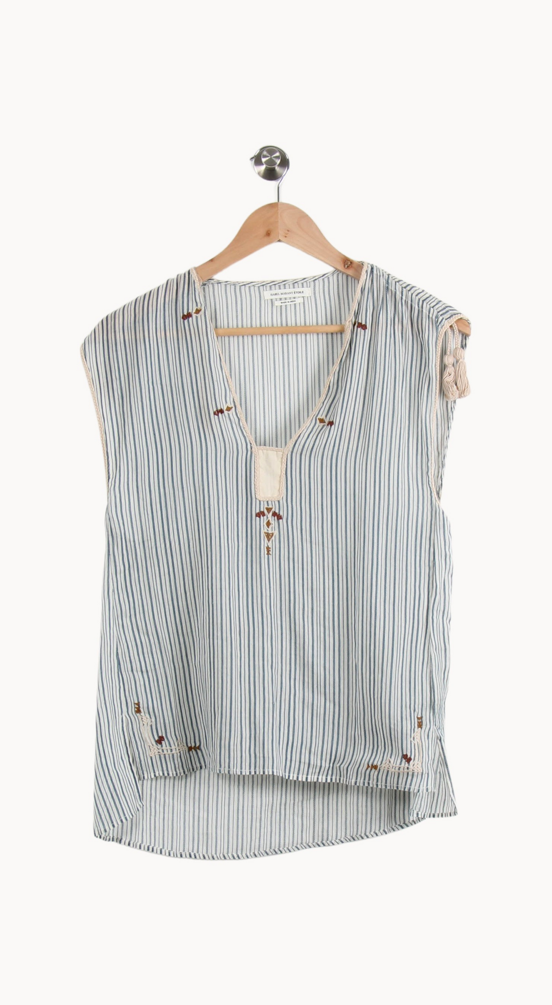 Blouse Rayée Bleu et Blanc - Taille XS/34 de la marque Isabel Marant étoile | PARAD65234 - Vendu par Paradigme - Image 2
