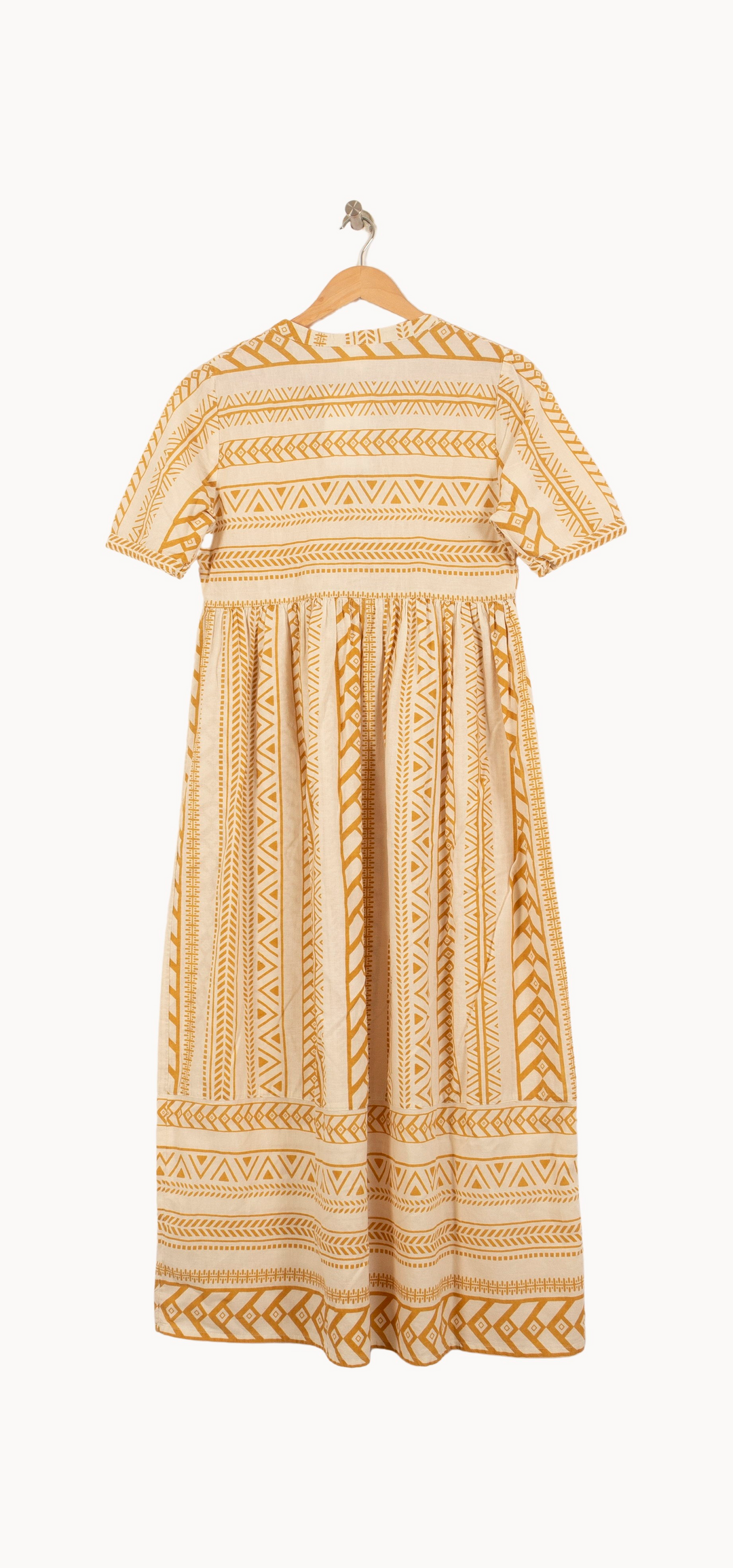 Robe Midi Beige et Jaune - Taille XS/34 de la marque Maison 123 | PARAD64991 - Vendu par Paradigme - Image 4