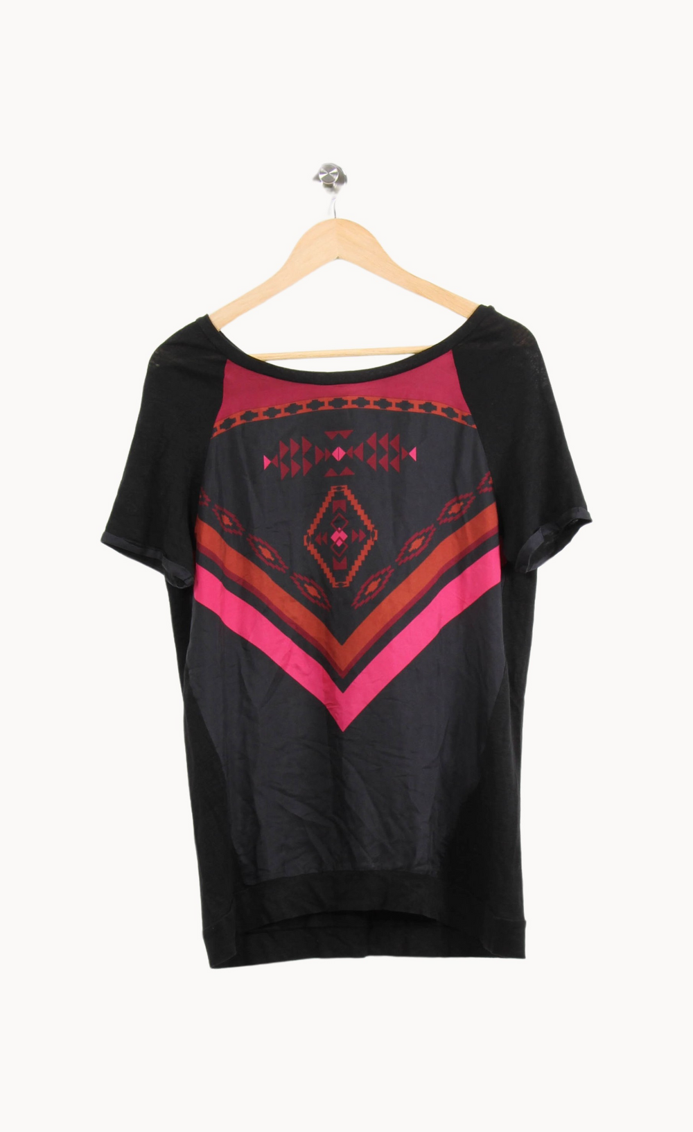 Tee-shirt Noir et Rouge - Taille M/38 de la marque Sandro | PARAD64320 - Vendu par Paradigme - Image 2
