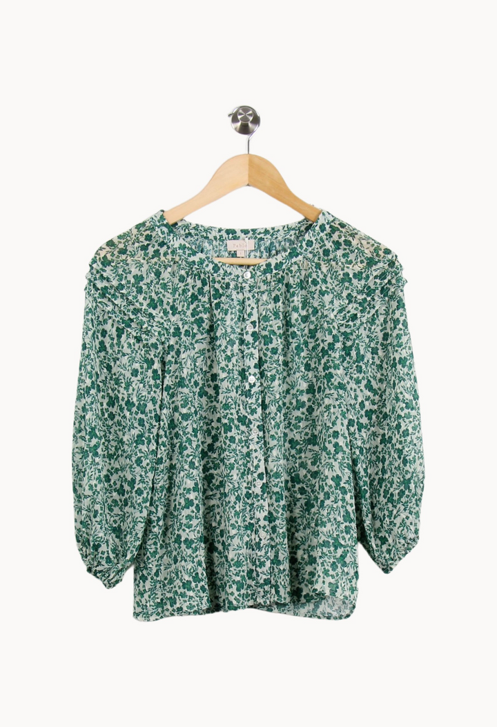 Blouse Verte et Blanche - Taille S/36 de la marque Pablo | PARAD67063 - Vendu par Paradigme - Image 2
