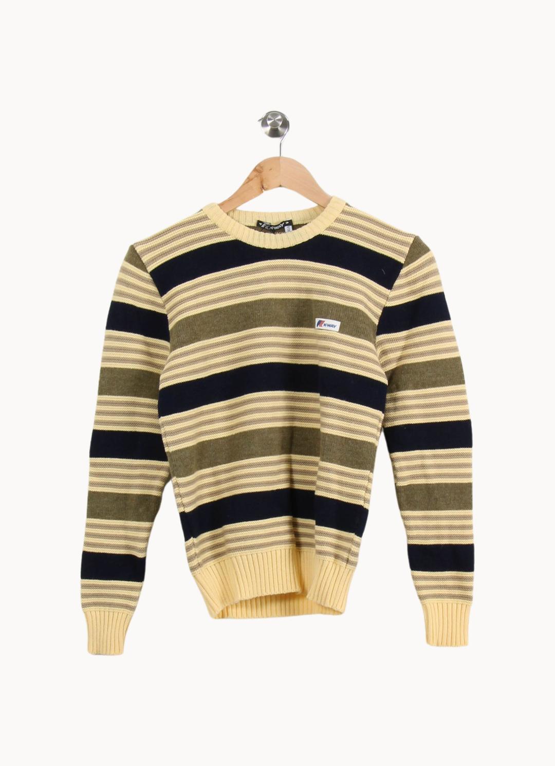 Pull Rayé Jaune et Kaki - Taille S/36 de la marque K-WAY | PARAD35557 - Vendu par Paradigme - Image 2