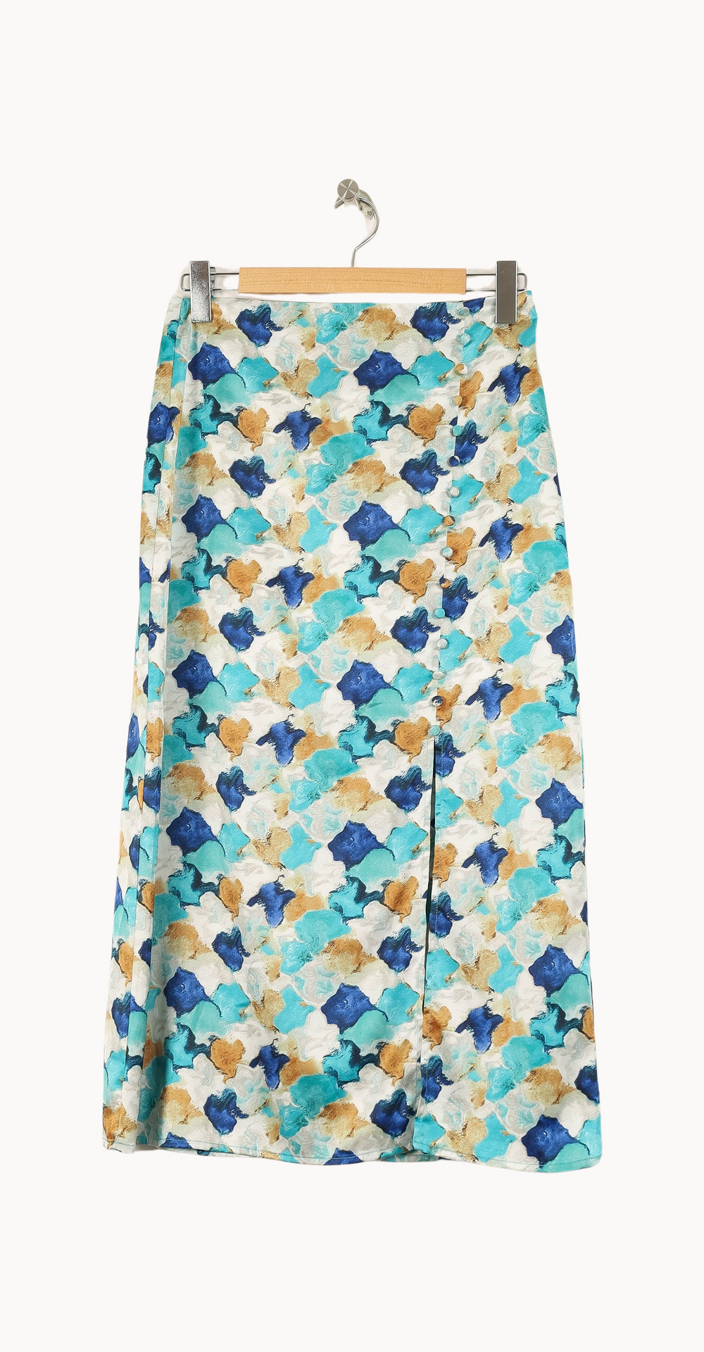 Jupe Longue Bleu Turquoise et Beige - Taille M/38 de la marque Karl Marc John | PARAD66942 - Vendu par Paradigme - Image 2
