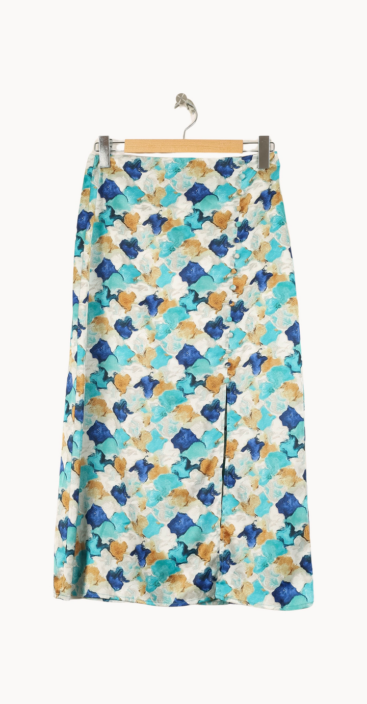 Jupe Longue Bleu Turquoise et Beige - Taille M/38 de la marque Karl Marc John | PARAD66942 - Vendu par Paradigme - Image 2