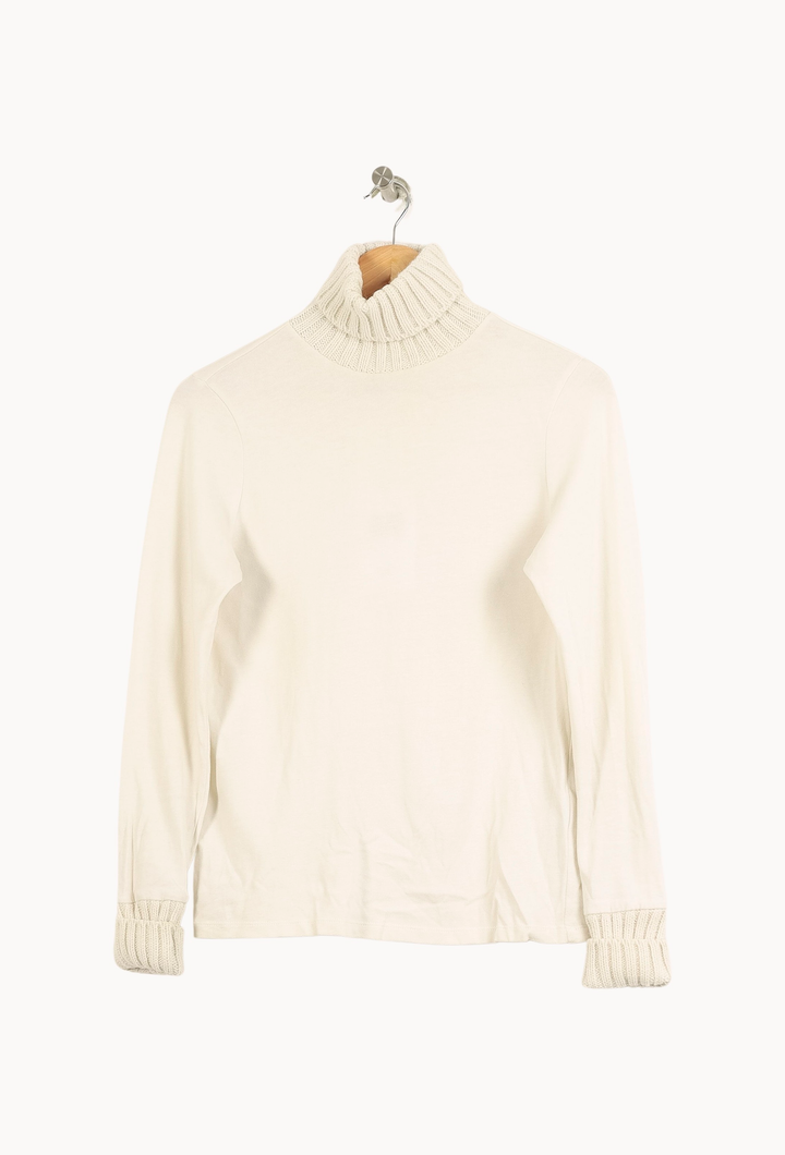 Pull Col Roulé Blanc - Taille S/36 de la marque Sud express | PARAD35503 - Vendu par Paradigme - Image 2