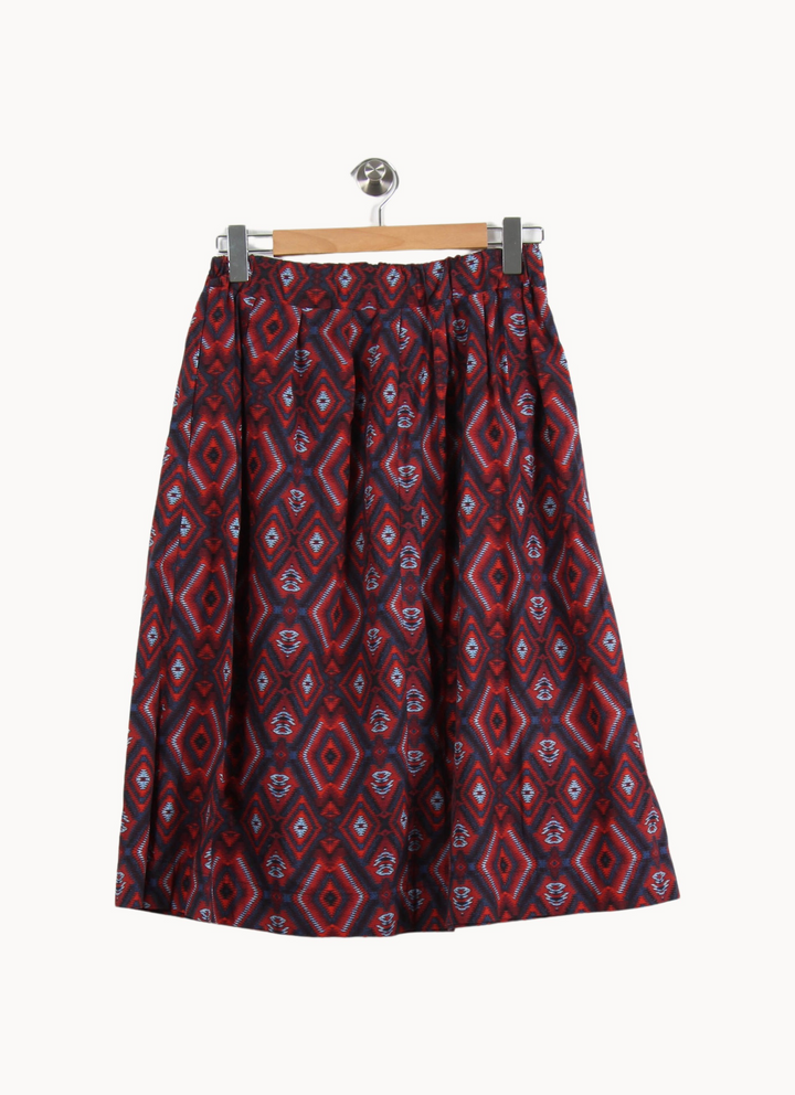 Jupe Midi Rouge et Bleu - Taille M/38 de la marque La Fée Maraboutée | PARAD67285 - Vendu par Paradigme - Image 2