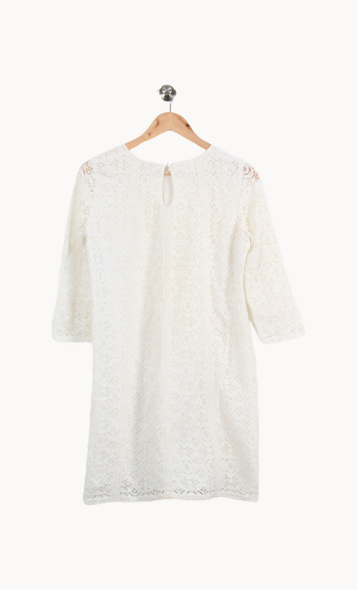Robe blanche en dentelle - Taille S/36 de la marque Sézane | PARAD42549 - Vendu par Paradigme - Image 4