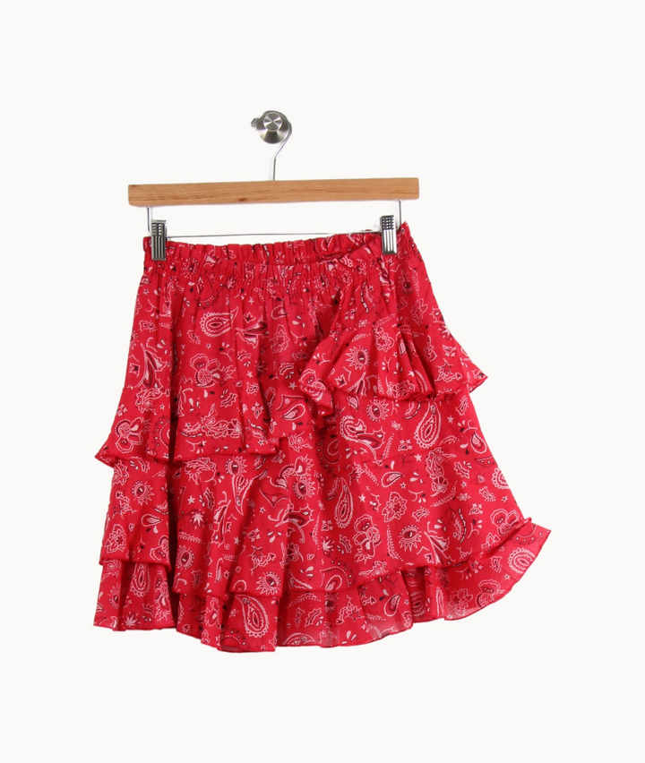 Jupe Volantée Rouge - Taille L/40 de la marque Bérénice | PARAD65092 - Vendu par Paradigme - Image 2