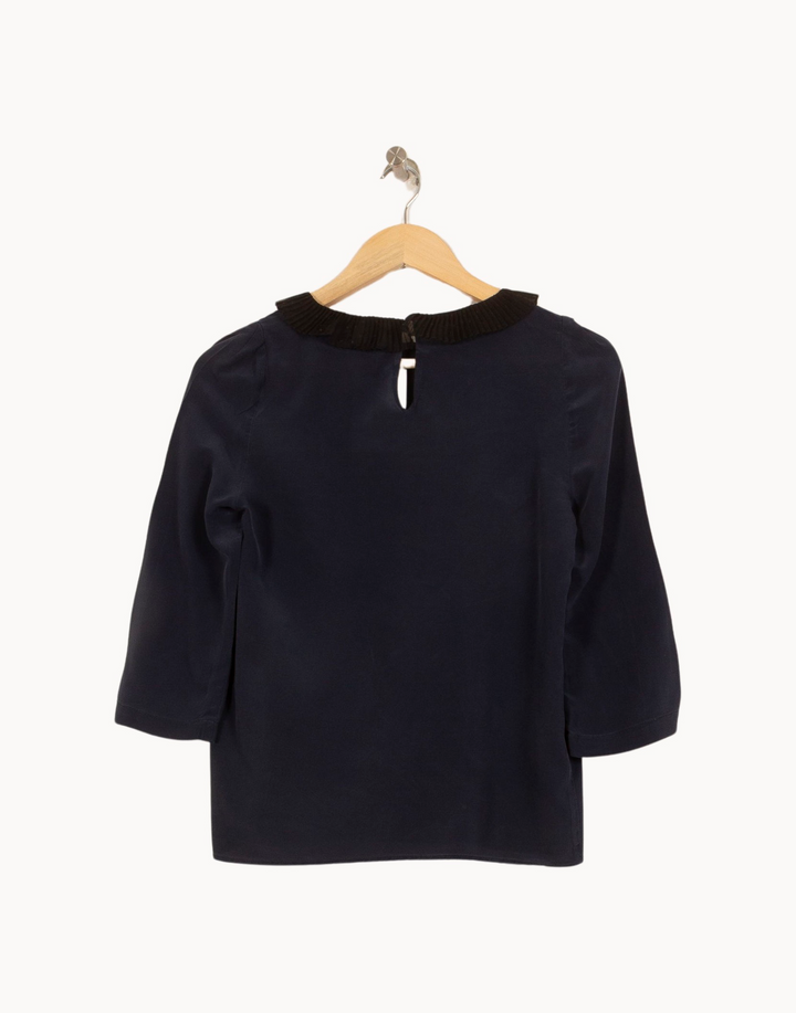 Blouse Bleue - Taille S/36 de la marque Claudie Pierlot | PARAD49052 - Vendu par Paradigme - Image 4