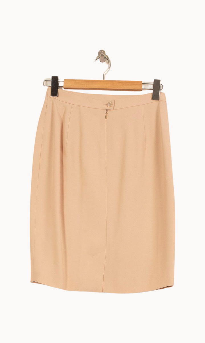 Jupe Droite Beige - Taille XL/42 de la marque Max Mara | PARAD63525 - Vendu par Paradigme - Image 4