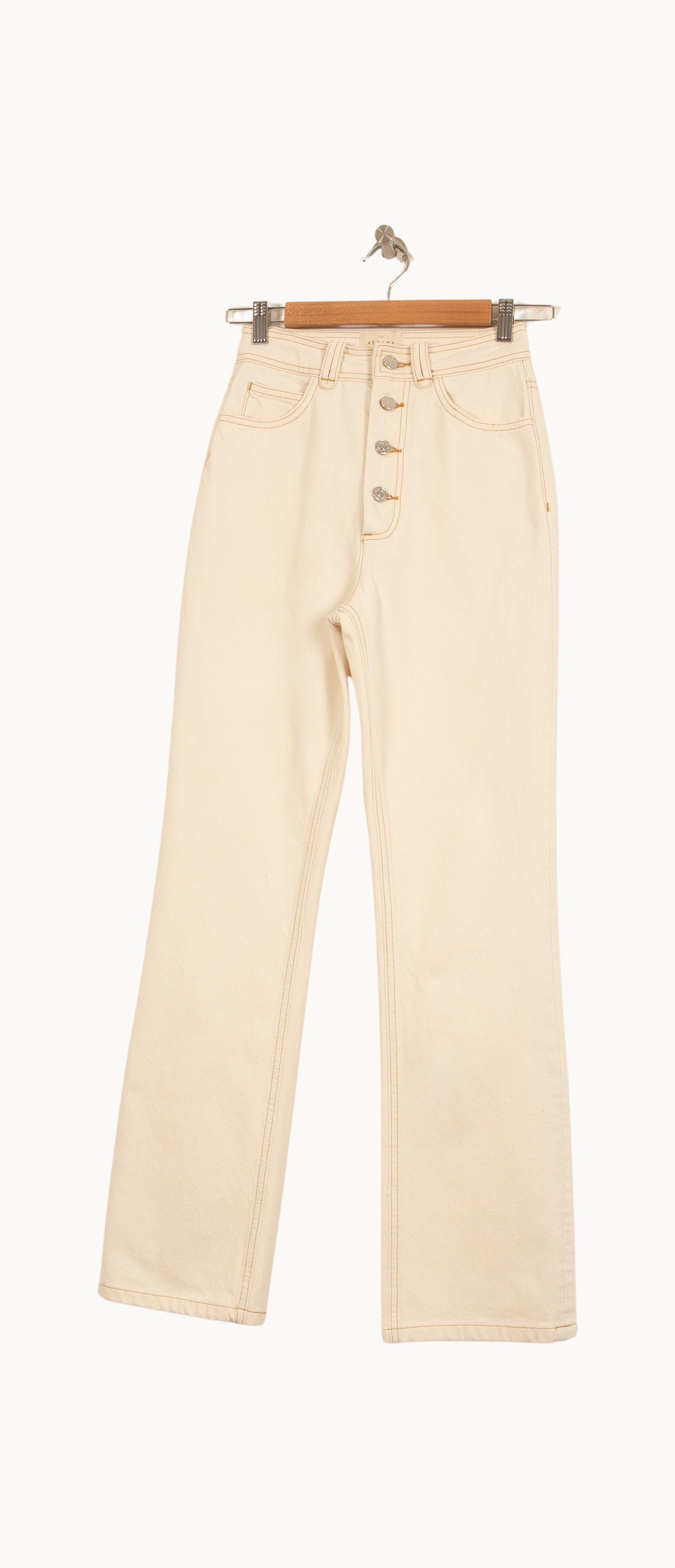 Jean Beige - Taille XS/34 de la marque Sézane | PARAD50284 - Vendu par Paradigme - Image 2