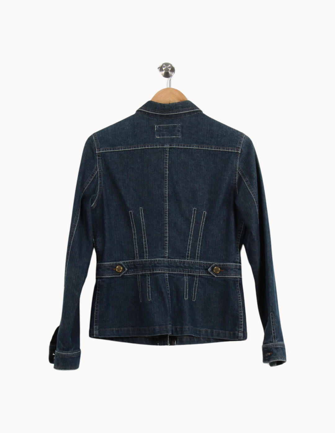 Veste en Jean Bleue - Taille L/40 de la marque Caroll | PARAD67296 - Vendu par Paradigme - Image 4