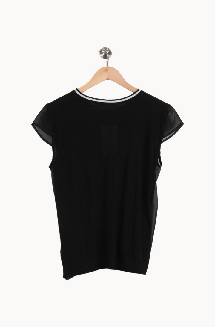 Tee-shirt Noir - Taille M/38 de la marque IKKS | PARAD37968 - Vendu par Paradigme - Image 4