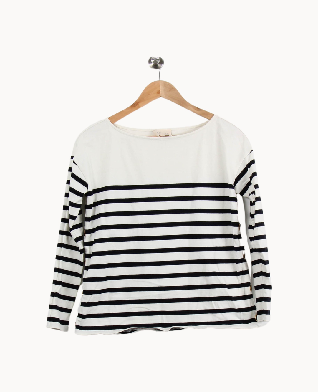 Marinière Blanche et Noire - Taille XXS/32 de la marque Sézane | PARAD50078 - Vendu par Paradigme - Image 2