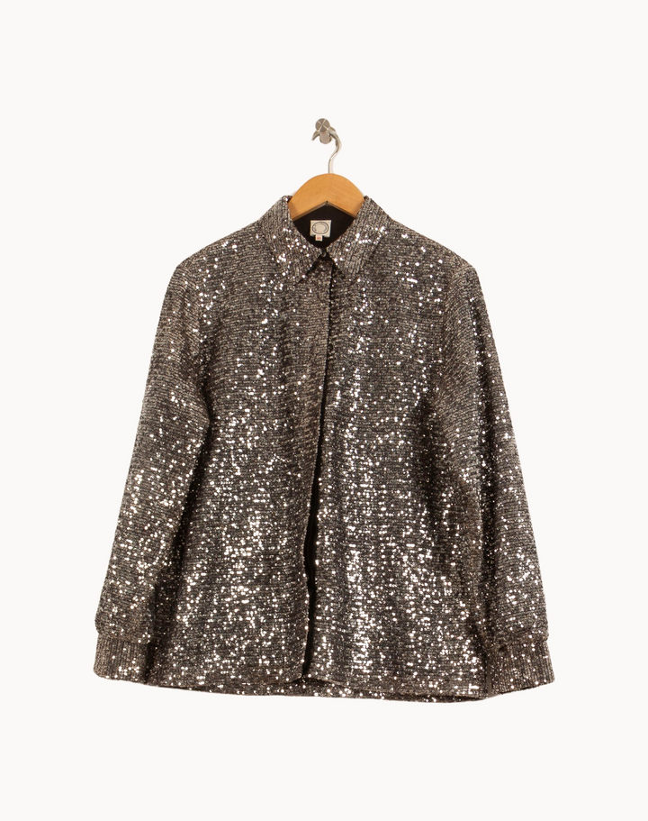 Chemise Grise - Taille L/40 de la marque Ines de la Fressange Paris | PARAD31337 - Vendu par Paradigme - Image 2