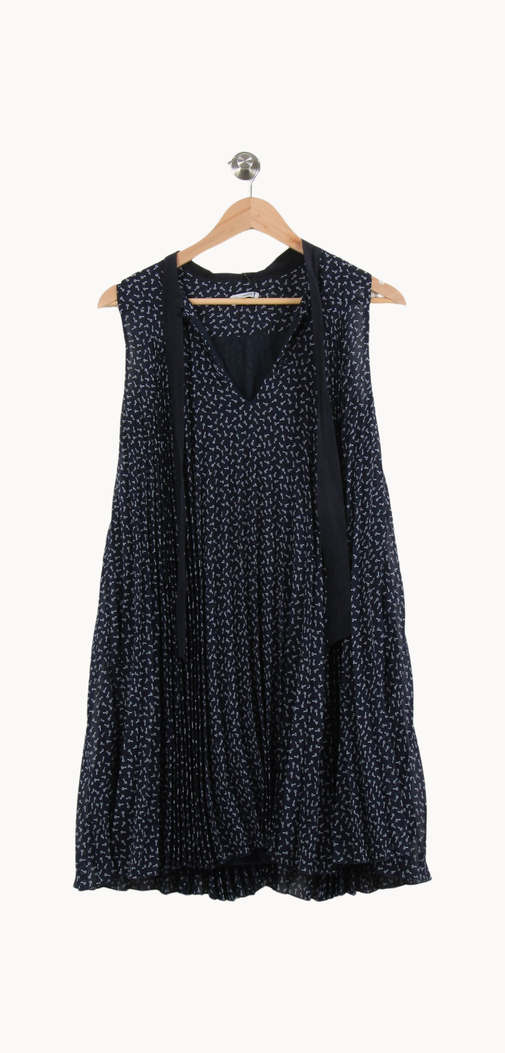 Robe Plissée Bleue - Taille S/36 de la marque Claudie Pierlot | PARAD52046 - Vendu par Paradigme - Image 2
