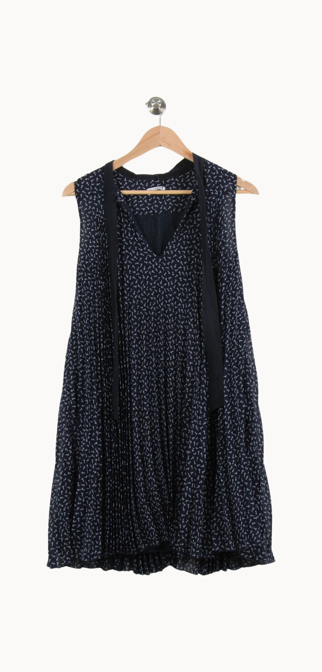 Robe Plissée Bleue - Taille S/36 de la marque Claudie Pierlot | PARAD52046 - Vendu par Paradigme - Image 2