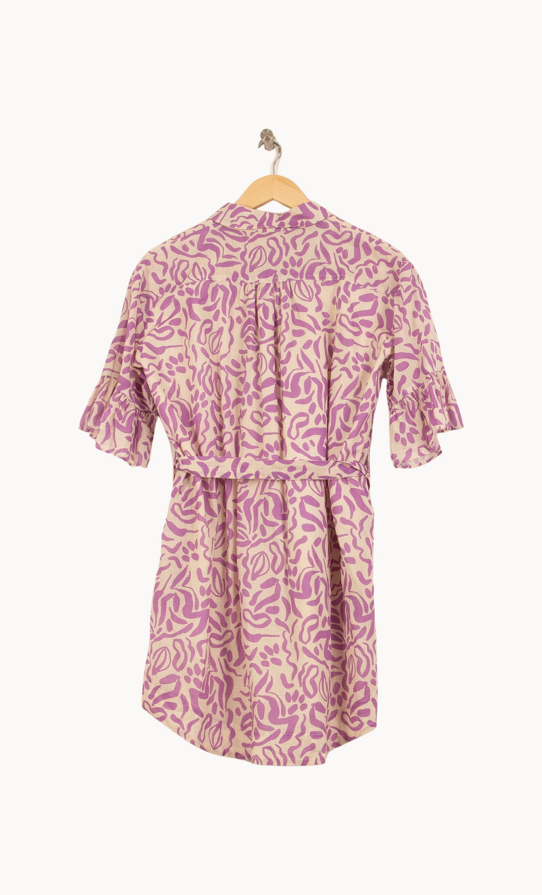Robe Chemise Beige et Violette - Taille S/36 de la marque Balzac Paris | PARAD64957 - Vendu par Paradigme - Image 4