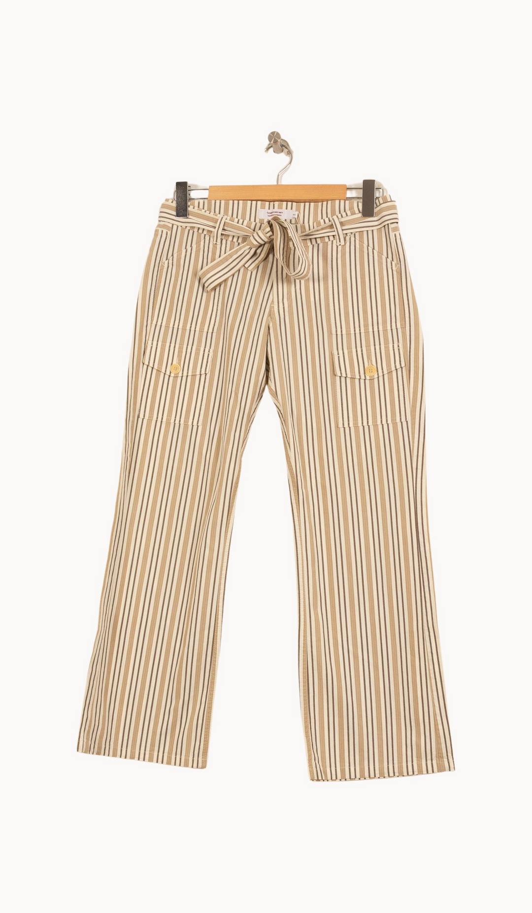 Pantalon Rayé Beige et Blanc - Taille L/40 de la marque Comptoir des Cotonniers | PARAD63914 - Vendu par Paradigme - Image 2