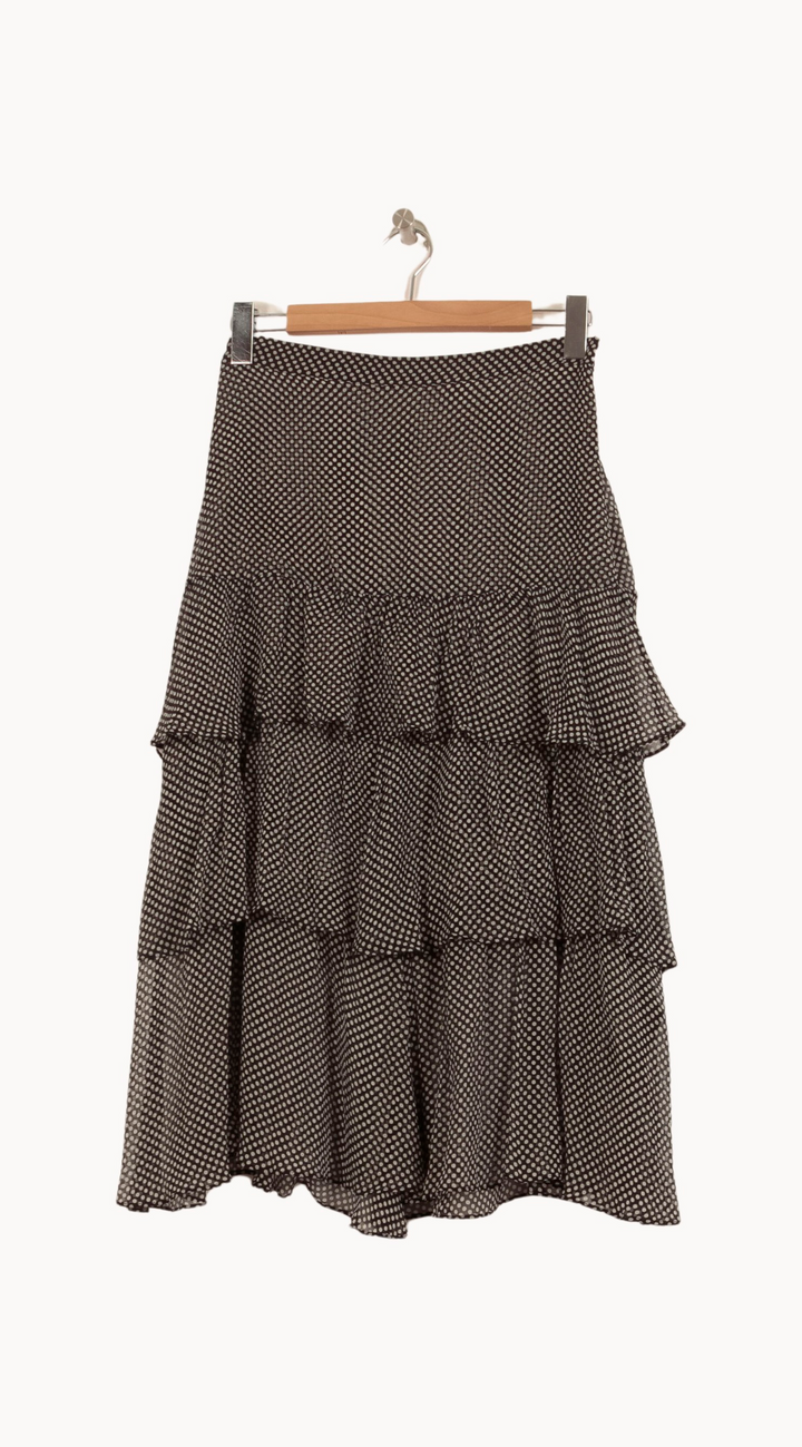 Jupe Midi Noire à Pois Blancs - Taille L/40 de la marque The Kooples | PARAD66450 - Vendu par Paradigme - Image 2