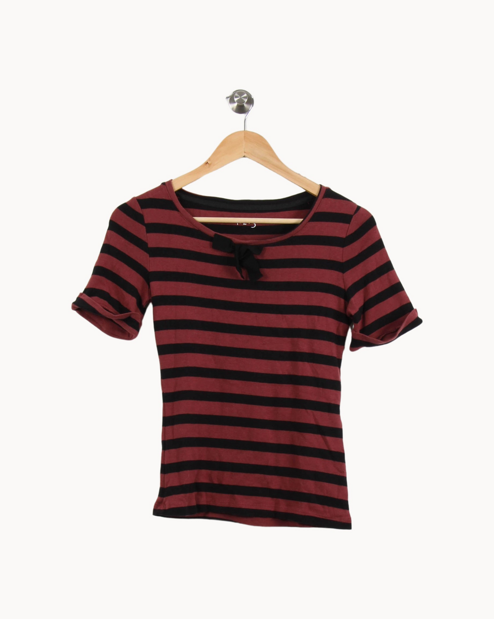 Tee-shirt Bordeaux et Noir - Taille S/36 de la marque Maison 123 | PARAD69010 - Vendu par Paradigme - Image 2