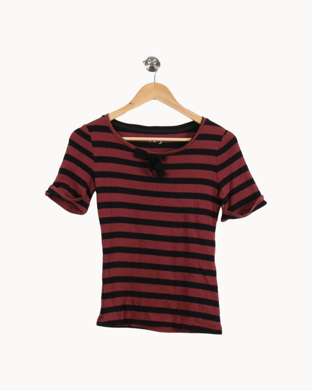 Tee-shirt Bordeaux et Noir - Taille S/36 de la marque Maison 123 | PARAD69010 - Vendu par Paradigme - Image 2