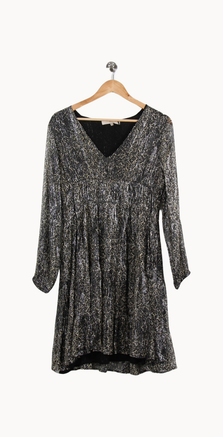 Robe Midi Noire et Argentée - Taille L/40 de la marque Vanessa Bruno | PARAD67374 - Vendu par Paradigme - Image 2