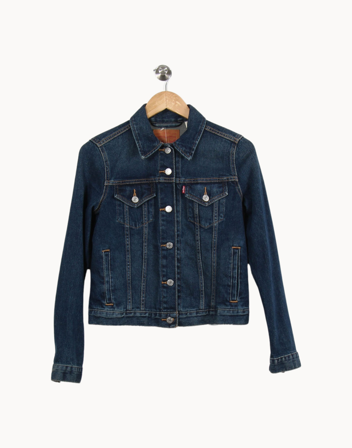 Veste en Jean Bleue - Taille S/36 de la marque Levi's | PARAD69369 - Vendu par Paradigme - Image 2