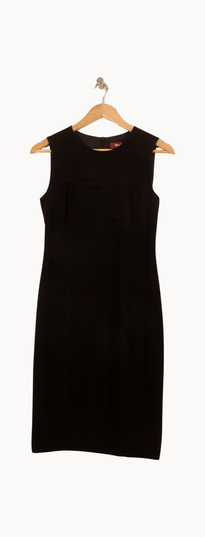 Robe Droite Noire - Taille M/38 de la marque Max Mara | PARAD55625 - Vendu par Paradigme - Image 2