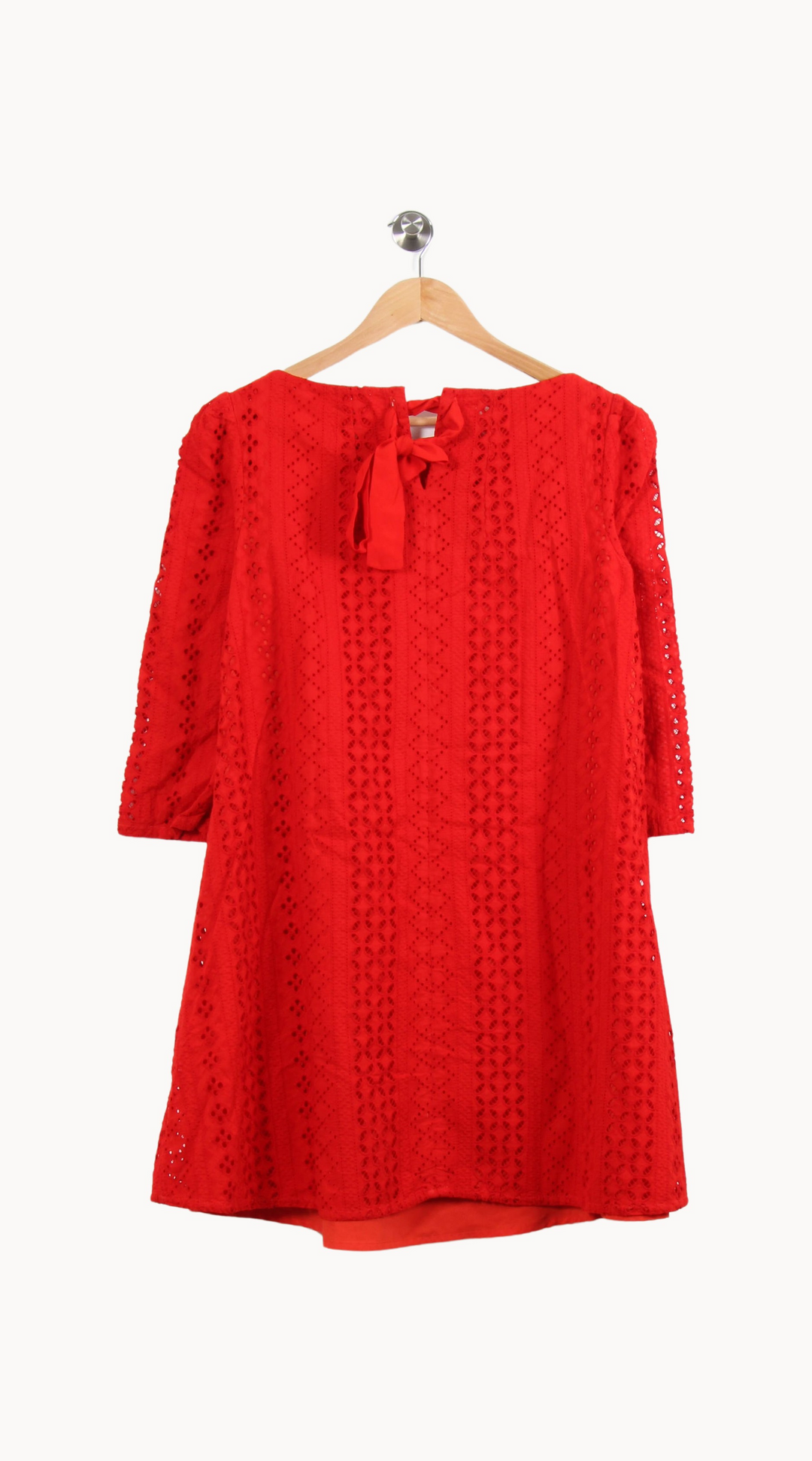 Robe Brodée Rouge - Taille M/38 de la marque Claudie Pierlot | PARAD39657 - Vendu par Paradigme - Image 4