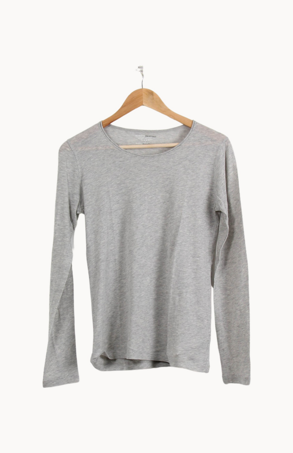 Tee-shirt Manches Longues Gris - Taille L/40 de la marque Majestic Filatures | PARAD67232 - Vendu par Paradigme - Image 2