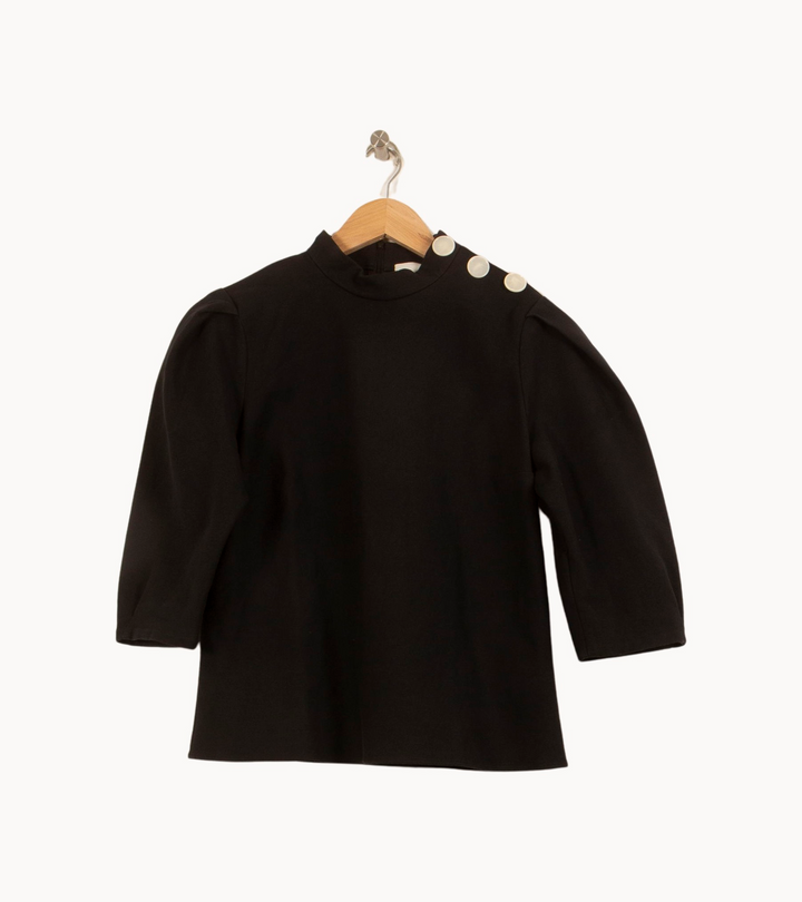 Blouse Noire - Taille M/38 de la marque ba&sh | PARAD64152 - Vendu par Paradigme - Image 2
