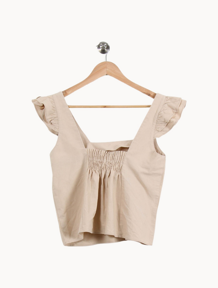 Blouse Beige - Taille S/36 de la marque Balzac Paris | PARAD52107 - Vendu par Paradigme - Image 4