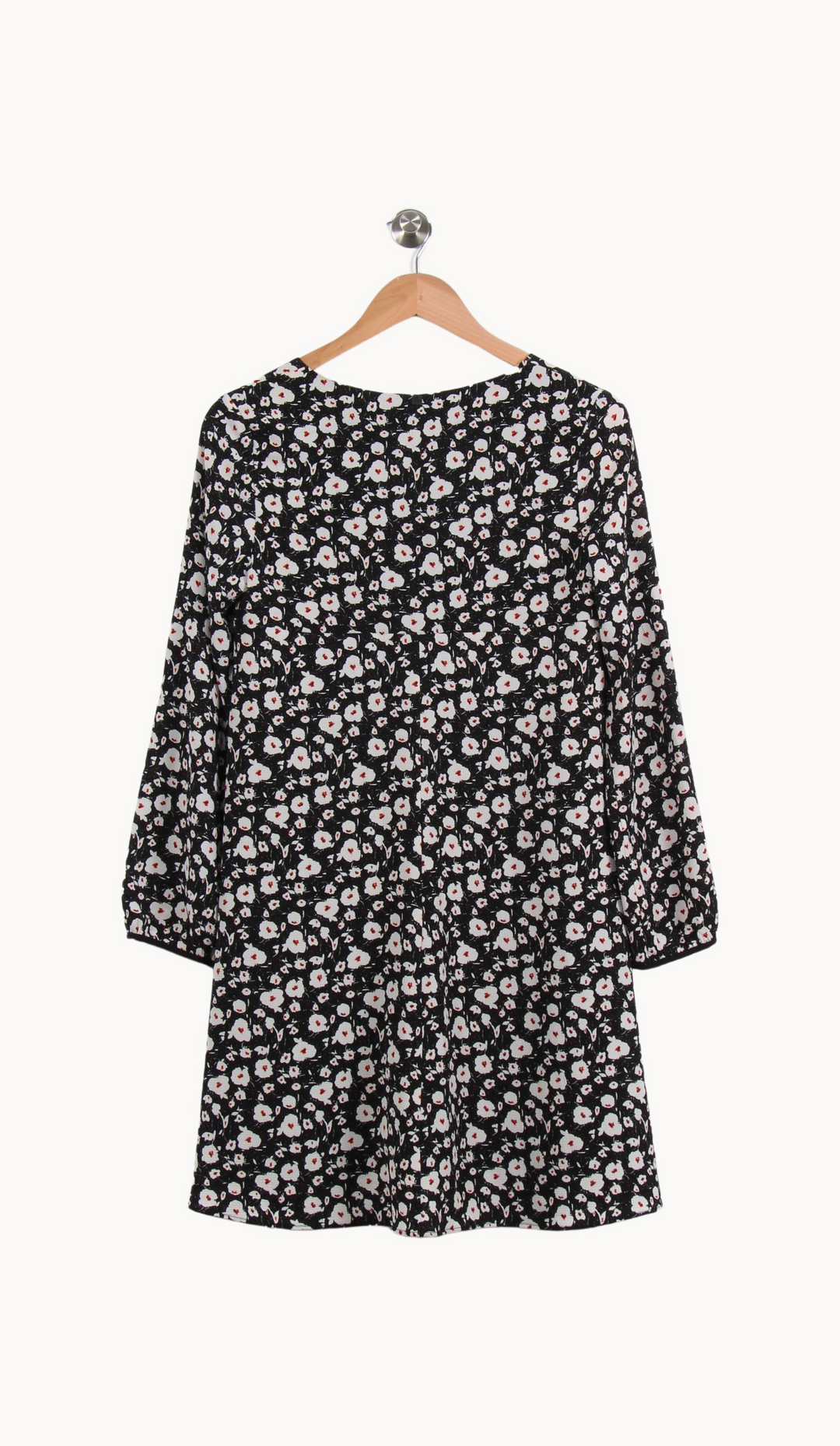 Robe Fleurie Noire et Blanche - Taille XS/34 de la marque I.Code | PARAD67331 - Vendu par Paradigme - Image 4