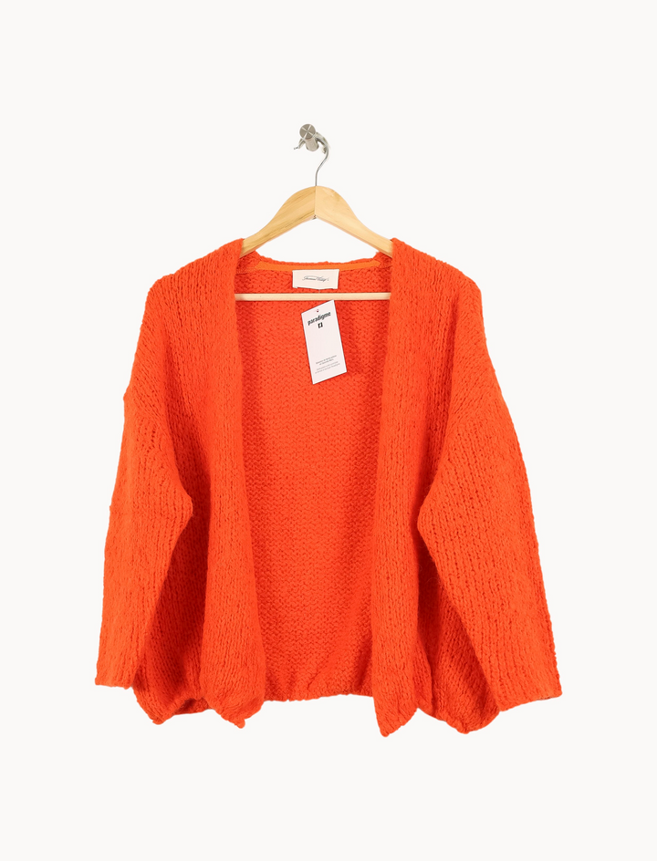 Cardigan Orange - Taille XS/34 de la marque American Vintage | PARAD69121 - Vendu par Paradigme - Image 2