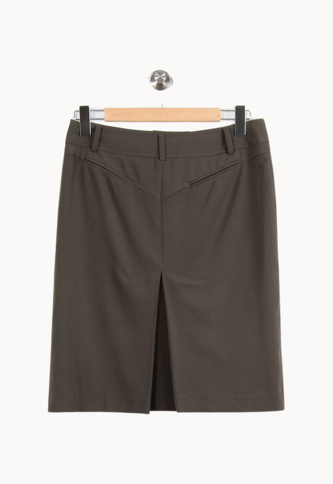 Jupe Droite Verte - Taille L/40 de la marque Max Mara | PARAD53455 - Vendu par Paradigme - Image 4