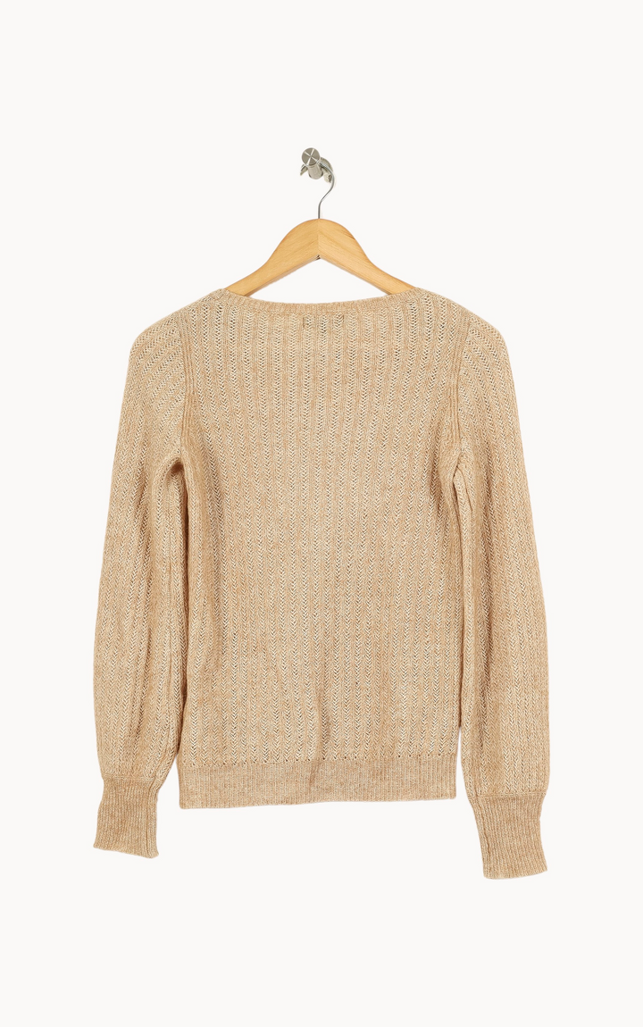 Pull Beige - Taille XS/34 de la marque Caroll | PARAD54715 - Vendu par Paradigme - Image 4