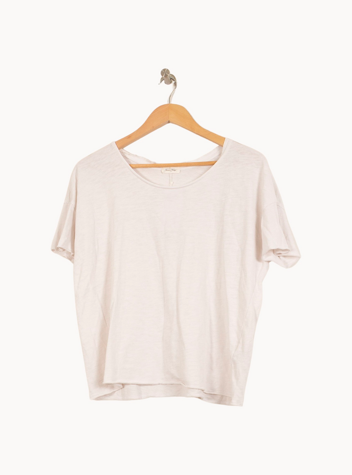 Tee-shirt Blanc - Taille S/36 de la marque American Vintage | PARAD63387 - Vendu par Paradigme - Image 2