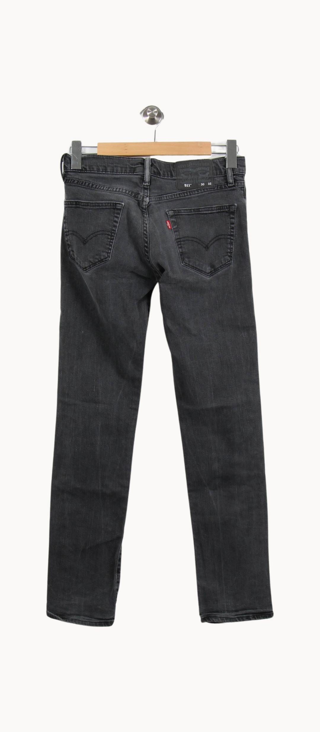 Jean Droit Gris - Taille S/36 de la marque Levi's | PARAD69007 - Vendu par Paradigme - Image 4