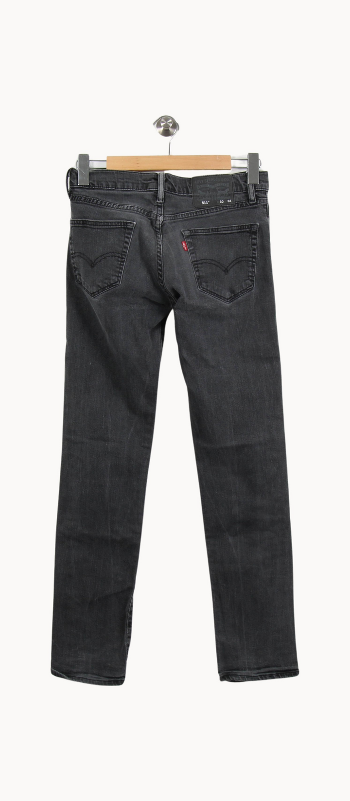 Jean Droit Gris - Taille S/36 de la marque Levi's | PARAD69007 - Vendu par Paradigme - Image 4