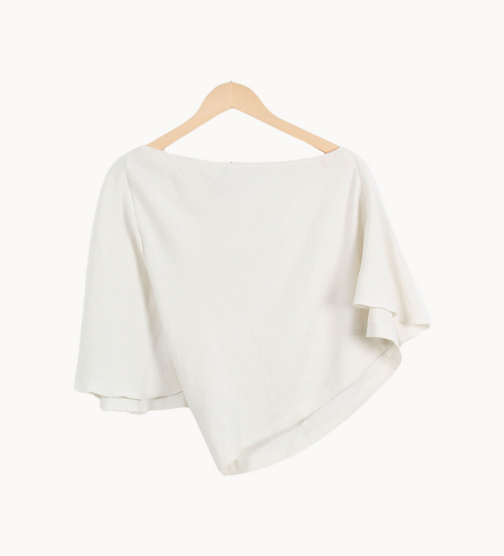 Top Asymétrique Blanc - Taille M/38 de la marque ba&sh | PARAD66897 - Vendu par Paradigme - Image 4
